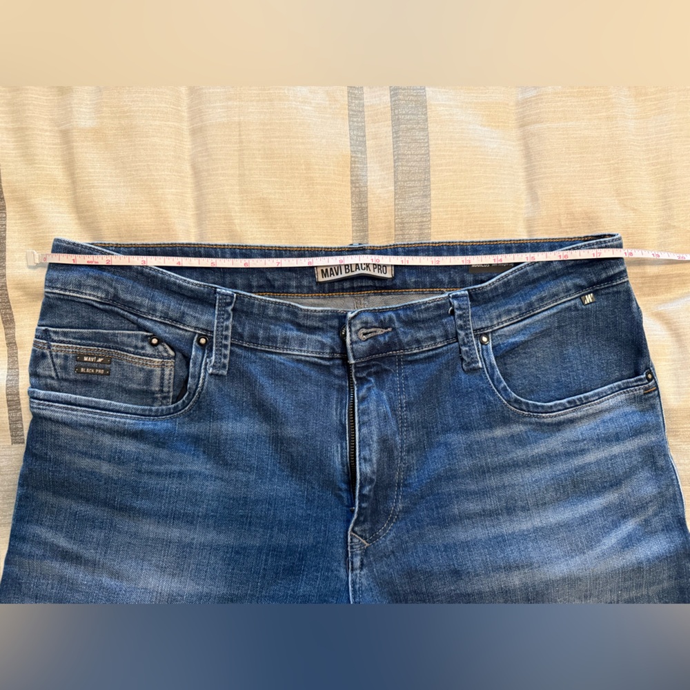 Mavi Black Pro Marcus Jeans Mens 34x32 Slim Straight Blue‎ Denim
